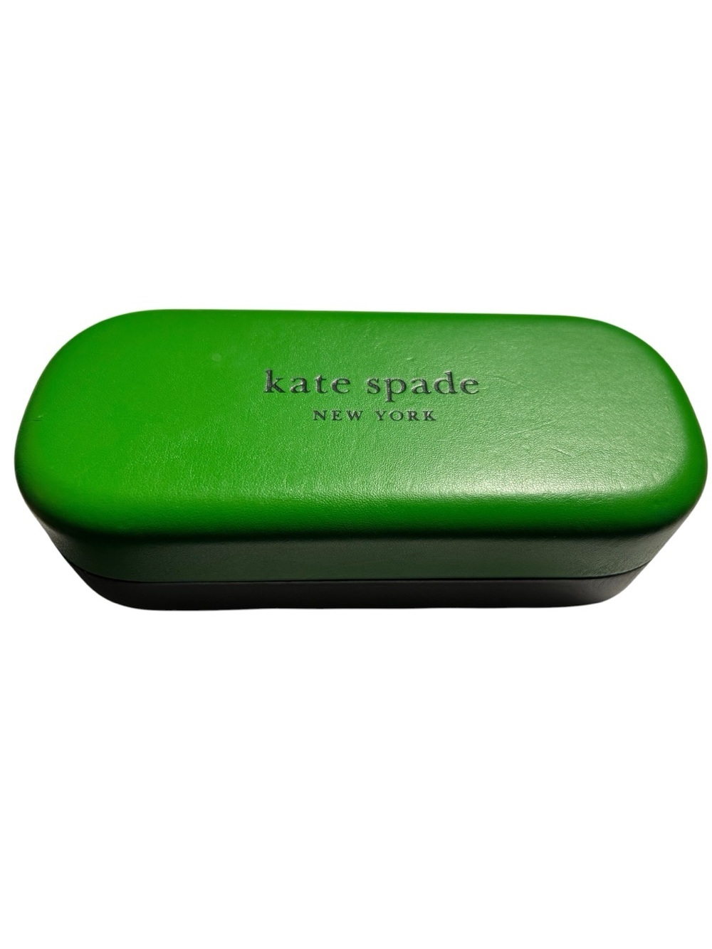 Kate Spade New York Green Black Hard Eyeglass Sunglasses Case Clamshell NWOT